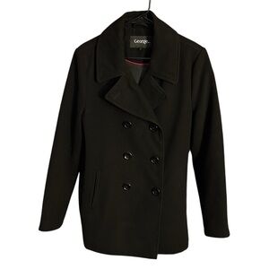 George Women's Classic Black Peacoat